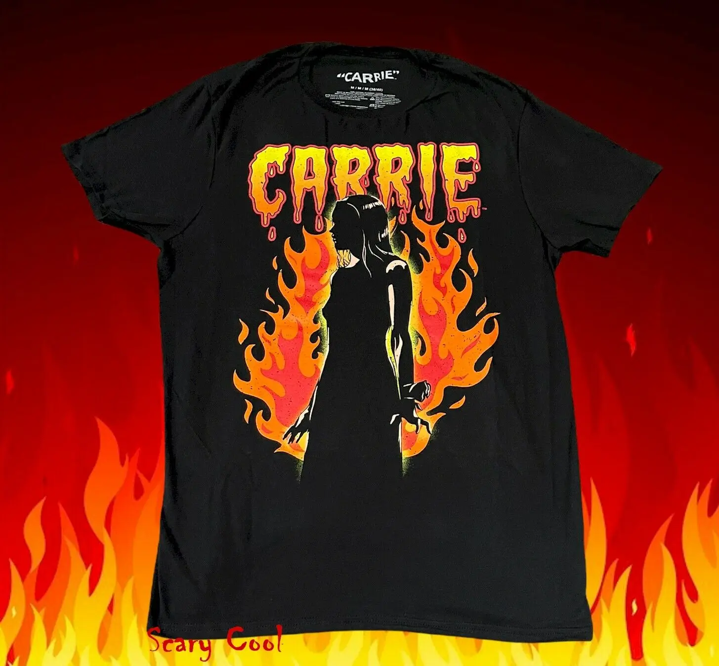 Новая мужская винтажная футболка из фильма ужасов Кэрри Стивен Кинг 1976