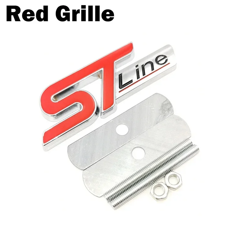 

Новая металлическая красная, синяя наклейка ST line, эмблема на голову автомобиля, хромированная наклейка для FORD FIESTA FOCUS MONDEO, автостайлинг