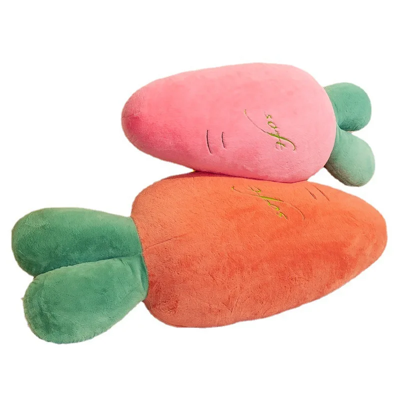 

50CM Radish Stuffed Plush Toy Cute Sleeping Pillow Carrots Fruits And Vegetables Long Doll Send Children Birthday Gifts