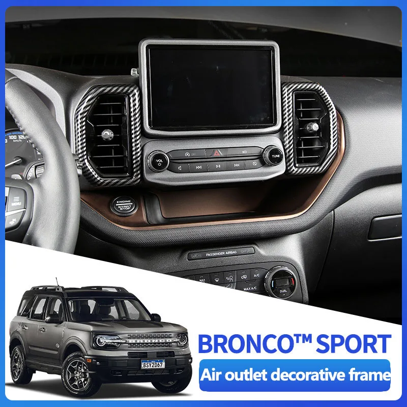 

Car Air Conditioning Outlet Decorative Frame Front Air Outlet Instrument Panel Automotive Interior for Ford Bronco Sport 2021