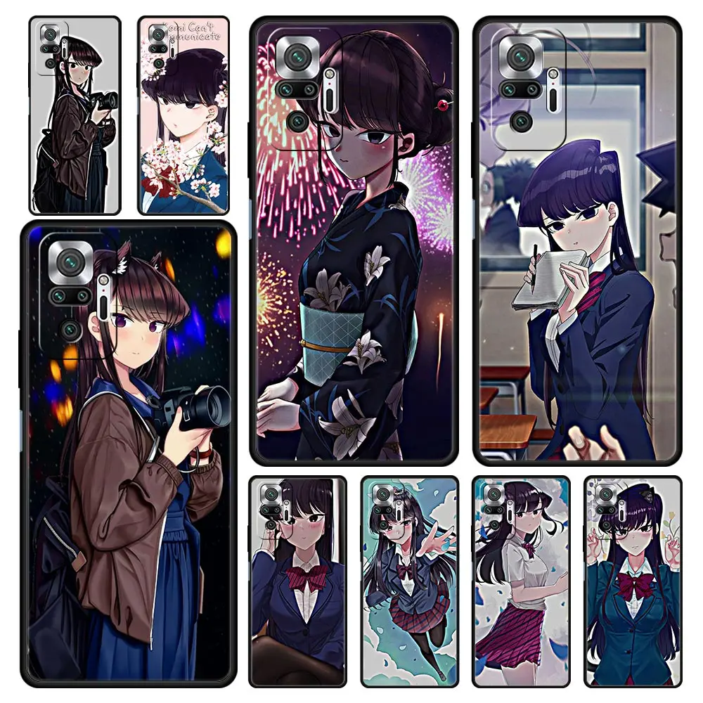 

Anime Komi Cant Communicate Phone Case For Xiaomi Redmi Note 11 10 Pro 9S 11S 9 8 7 8T 9C 9A 8A 10s K40 k50 Gaming 9T Soft Cover