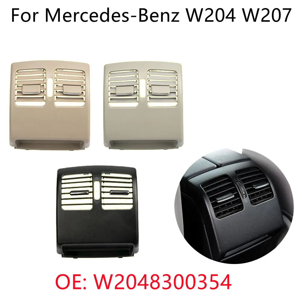 

1 Set Of Center Console Rear A/C Air Outlet Vent Cover W2048300354 For Mercedes-Benz W204 W207 Black/Gray Car Accessories