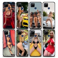 cars and sexy models phone case for realme c35 c20 c25 c21 c12 c11 c2 oppo a53 a74 a16 a15 a9 a54 a95 a93 a31 a52 a5s tpu case