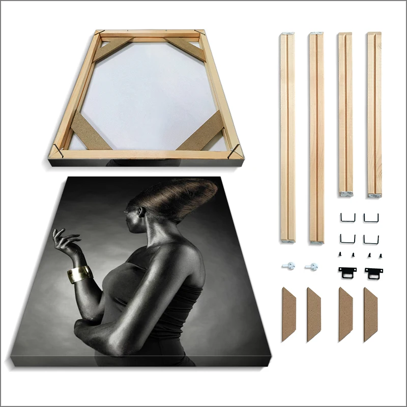 

Photo Frame Canvas Painting Poster Picture Frame Diamond Painting Natural Wood DIY Frame Wall Art Home Custom Size