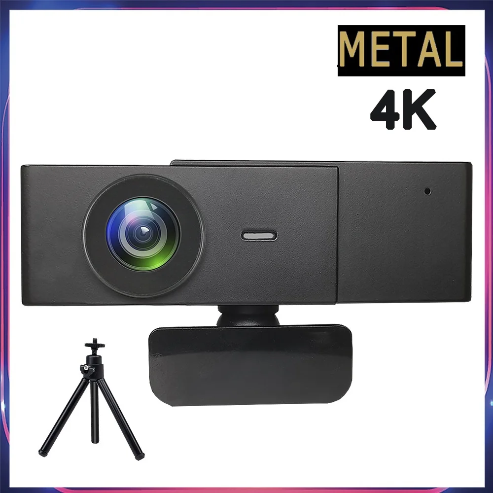 

New` 4K Full HD USB Web Camera with Microphone Tripod for PC Computer Live Broadcast Video Calling Conference Work