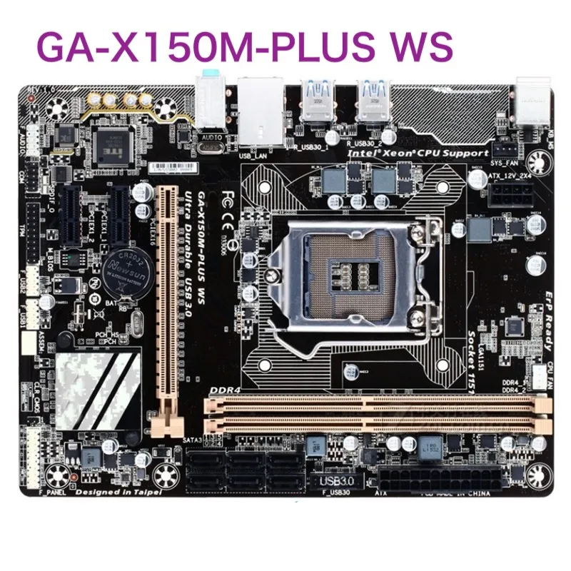 Для Gigabyte GA-X150M-PLUS WS материнская плата 32GB LGA 1151 DDR4 M-ATX системная плата 100% протестирована нормально полностью работает Бесплатная доставка