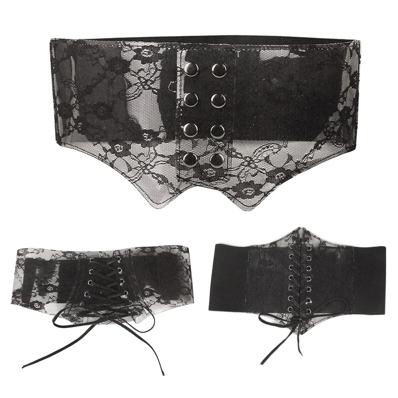 

Lace Elastic Belt Lace Corset Tops Elastic Corset Belt Lace Up Waistband