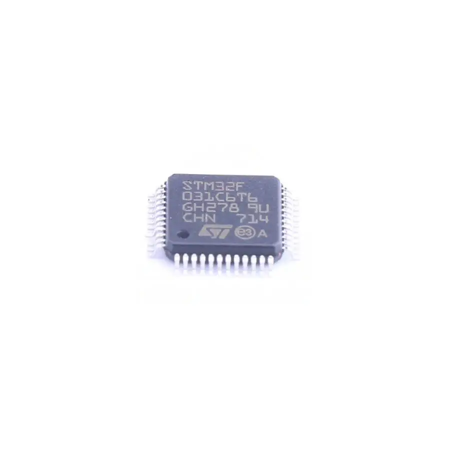 

MCU STM32F031C6T6 STM32 ARM Cortex RISC 32KB Flash 2.5V/3.3V 48LQFP Electronic Component