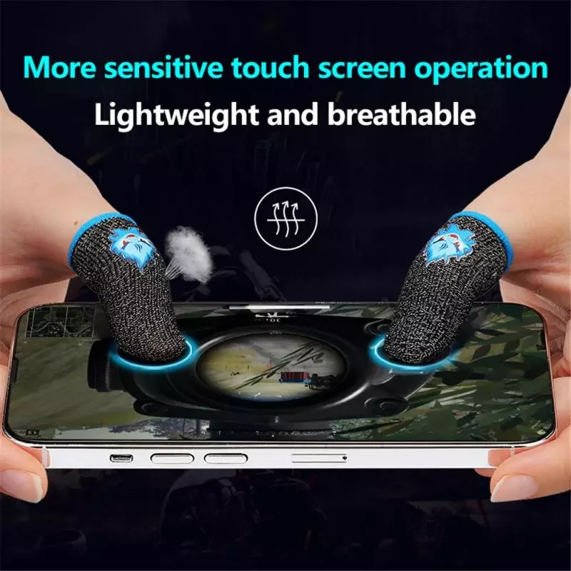 

Gaming Finger Sleeve Breathable Sweatproof Anti-slip Sensitive Touch Screen Fingertips Gaming Accessories For PUBG Mobile Games