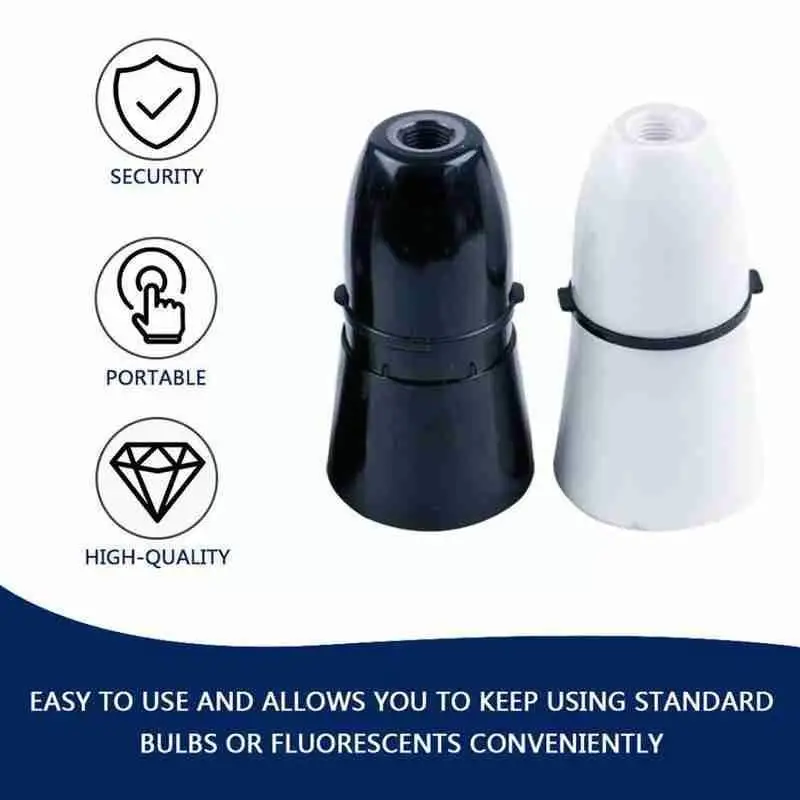

B22 Bayonet Table Lamp Bakelite Holder White/black 2a Holder Socket Edison Light Accessories Bulb Base Lamps 250v Plastic H L1O7