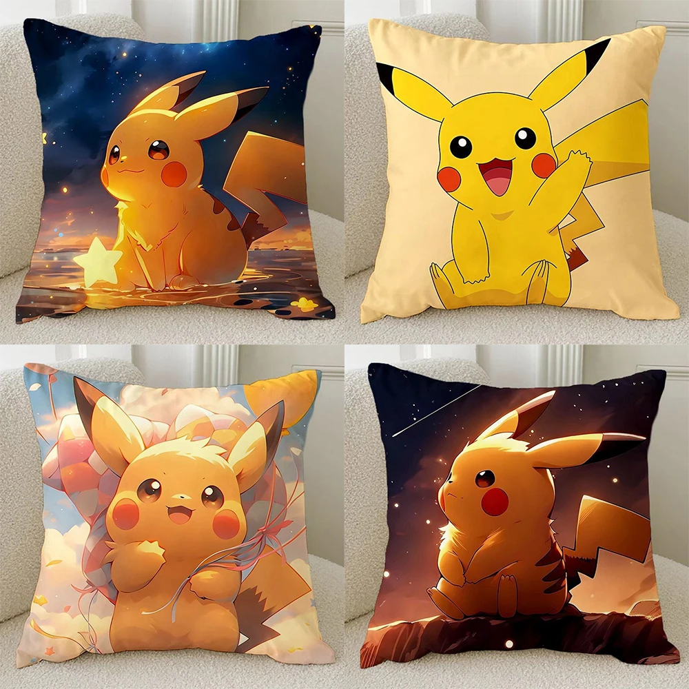 Периферийная наволочка с изображением покемона в стиле аниме Пикачу милая