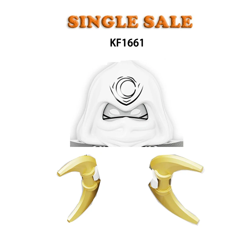 

Новинка KF1661 миниатюрные фигурки героев фильма Super Heros Moon Knigh с одной головой Конструкторы Moc Развивающие игрушки для детей