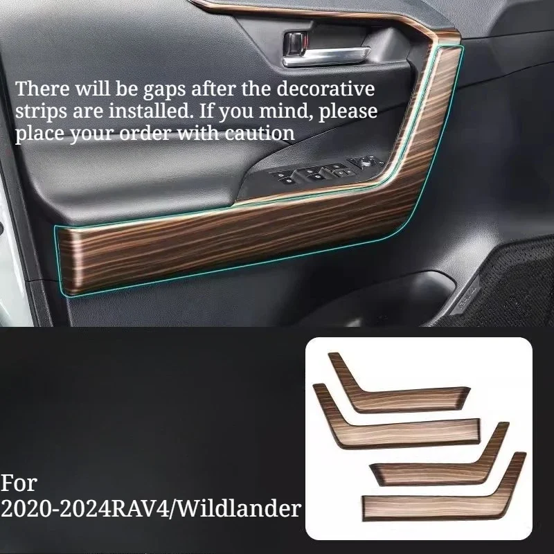 

Для Toyota RAV4 2020-2024 года, полный набор декоративных наклеек RAV4, декоративные шестерни из красного дерева Wildlander