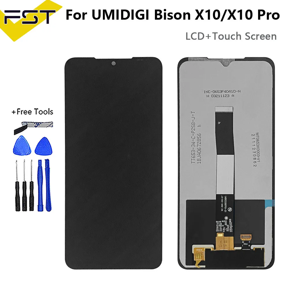 ЖК-дисплей и дигитайзер сенсорного экрана для UMIDIGI BISON X10, 100% оригинальный протестированный ЖК-экран, панель для BISON X10 Pro LCD X10Pro