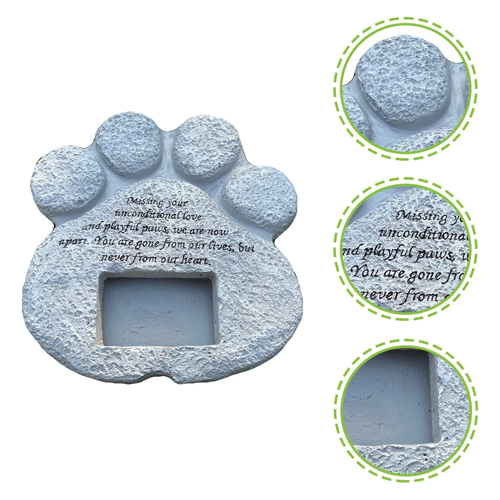 

Memorial Pet Dog Tombstone Resin Gifts Stone Plaques Kit Print Pawcat Stones Garden Outdoor Grave Remembrance Markers Gift