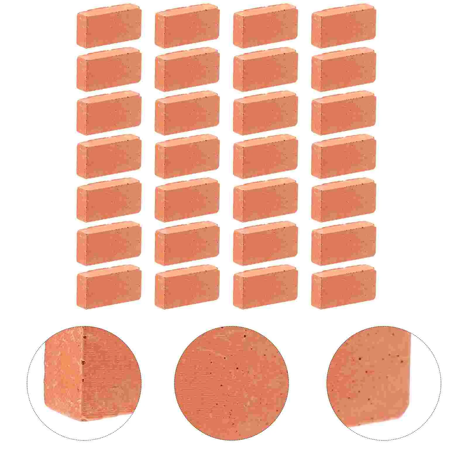 

200pcs Faux Bricks Miniature Bricks Landscaping Accessories DIY Fake Bricks for Sand Box 1: 16