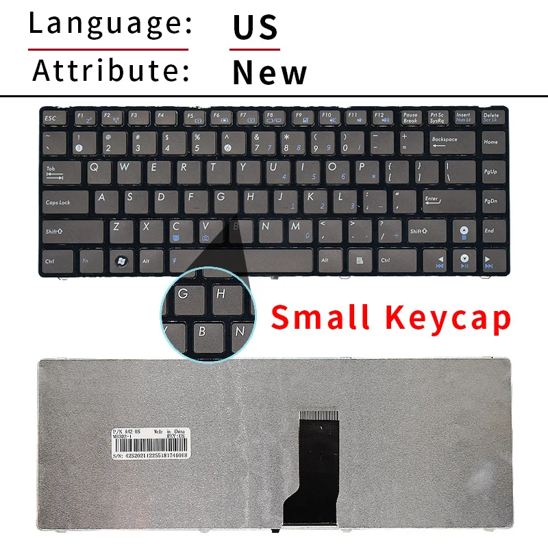 Фото Новая американская русская клавиатура для ноутбука ASUS P43E P43S N43E N43EI U30 U30JC K43E K43SA U80 U81 UL80 U80V U80E U82 U82U RU черный №3