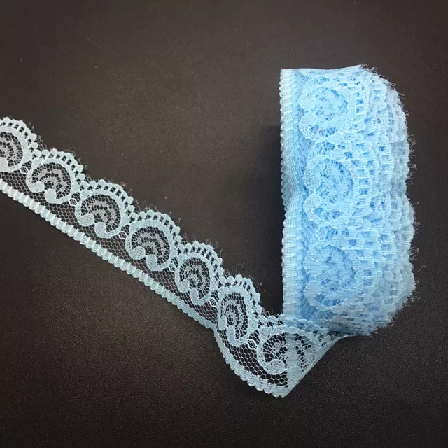 

New in 25mm Handicrafts Embroidered Net Lace Trim Wedding Birthday Christmas Decorations Pcik Color christmas decoration navidad