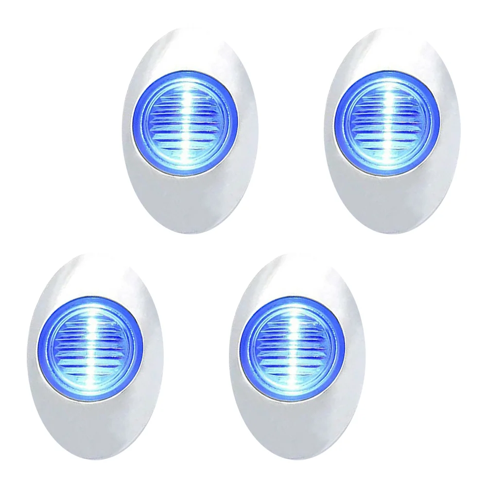 

4pcs Oval LED Boat Light Transom Stern Deck Boat Light Navigation Marine Lights