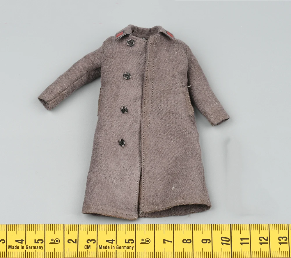 

POPTOYS BGS029 Scale 1/12 WWII Big Head Bean-Gelo Series No.7 Military Long Overcoat Shirt Pant For 6inch Action Doll Collect