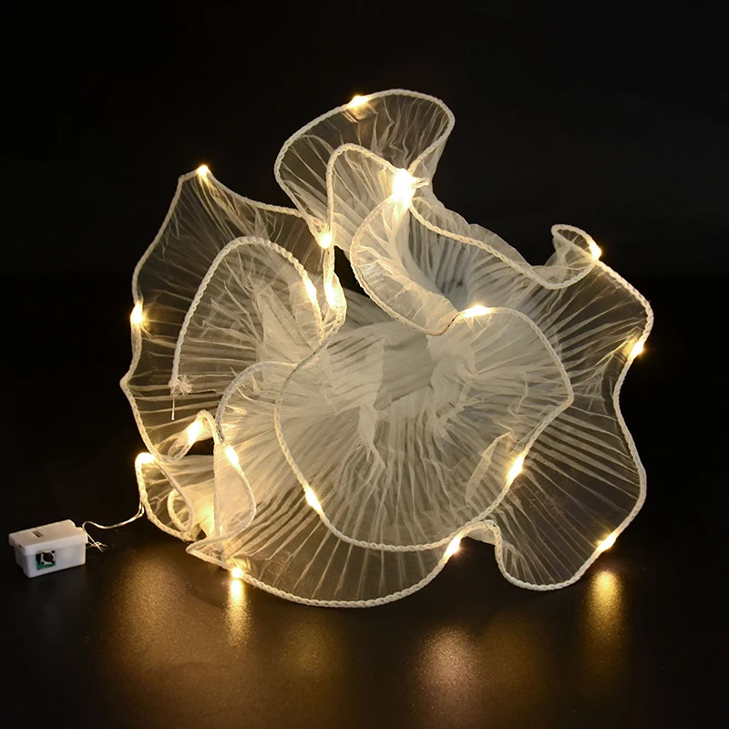 Светодиодный рулон тюля для цветов 2 метра белый