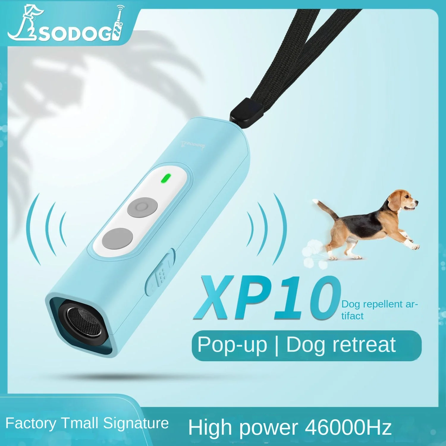 

High-power Portable Cats Mice Snakes Dog Repeller Anti Barking Stop Bark LED Ultrasonic Anti Bark Barking Flashlight Dog Trainer