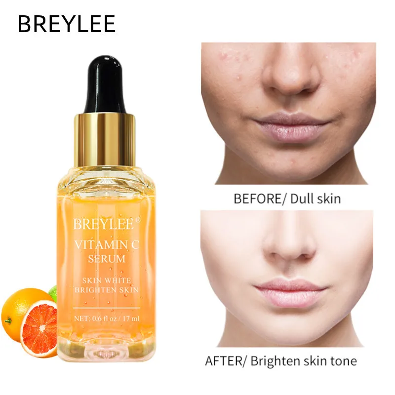 

BREYLEE Vitamin C Serum For Face Whitening Anti-Aging Serum VC Brightening Improve Dullness Moisturizing Essence Skin Care 17ml