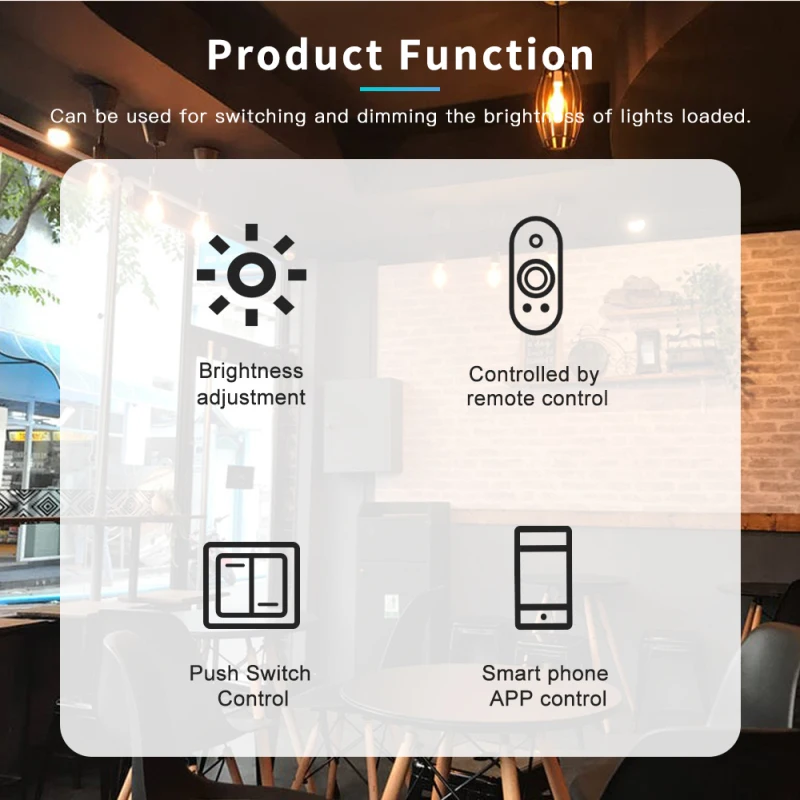 

GLEDOPTO Zigbee Smart AC Traic Dimmer Switch Module 2.4G Wireless Remote Control Switch Relay Compatible Echo Smartthings Hub