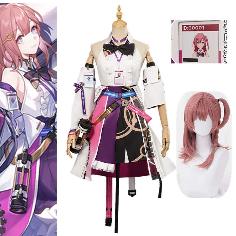 

Honkai Star Rail Cosplay Costume Anime Honkai Asta Cosplay Costume Purple Suit For Girl Brown Asta Cospaly Wig Birthday Party