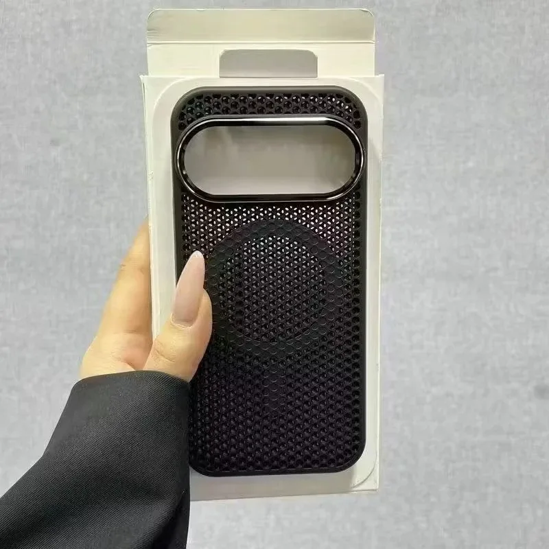 Фото Чехол для Google Pixel 10 Pro XL 11 Pixel11 с магнитной системой MagSafe, охлаждающей сеткой Honeycomb, защитной металлической рамкой для объектива и корпусом №2