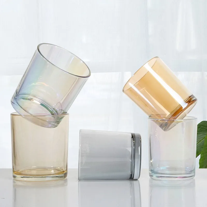 

Candle Container 200ml Colorful Glass Candle Cup Colorful Fragrance Lavender Candle Glass Cup Candle Holder m
