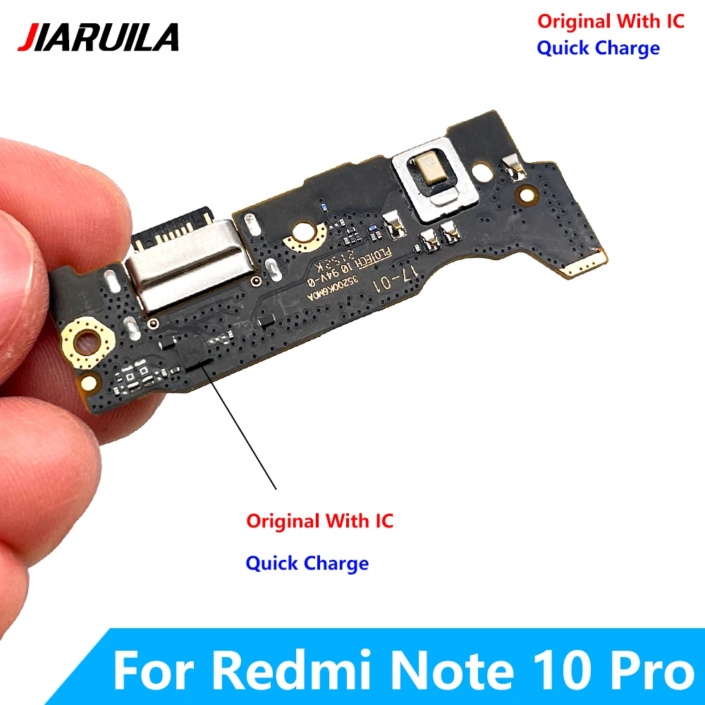 

100% Original For Xiaomi Redmi Note 10 Pro USB Charging Port Dock Plug Connector Charger Board Flex Cable with Microphone