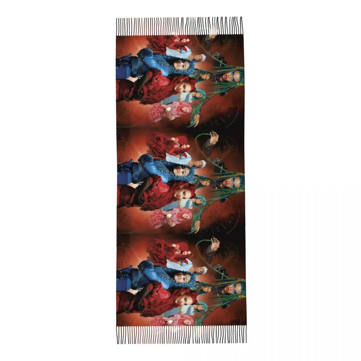 Наследники 4 красная шаль для женщин теплый большой длинный шарф Kylie Cantrall шейный