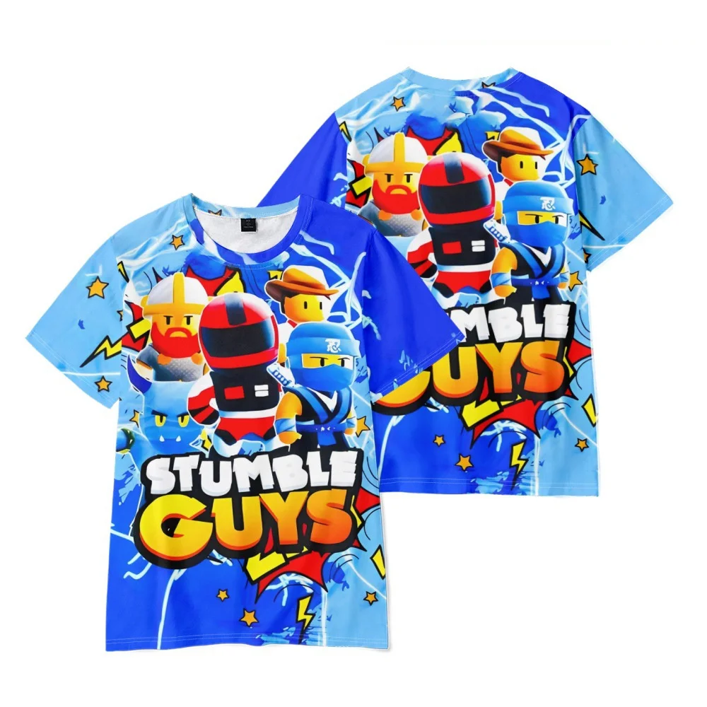 

Футболка детская с принтом игры Stumble Guys, с коротким рукавом