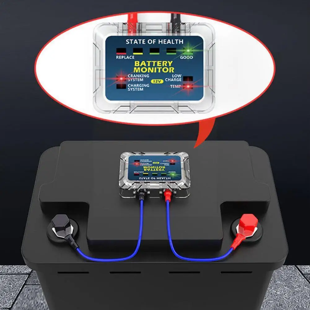 

BM5-D 12V LED Battery Tester Monitor Display Professional Health Tools Analyzer Tester Charging SOC Battery Tester SOH I6T8