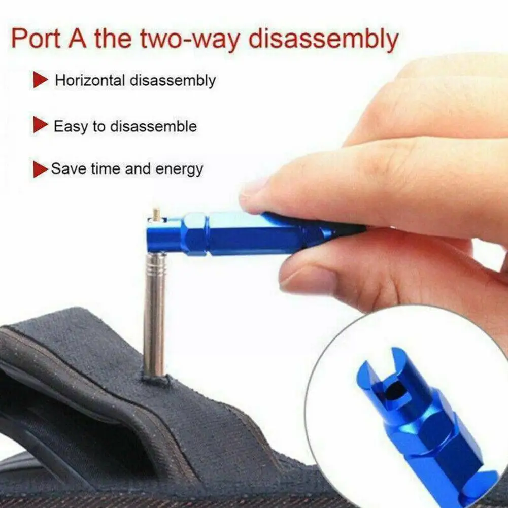 

1Pcs Bicycle Nozzle Valve Core Tool Bike Tire Repair Multifunctional Mini Spanner Head Portable U4C7 Wrench Kits Double Dis B9N6