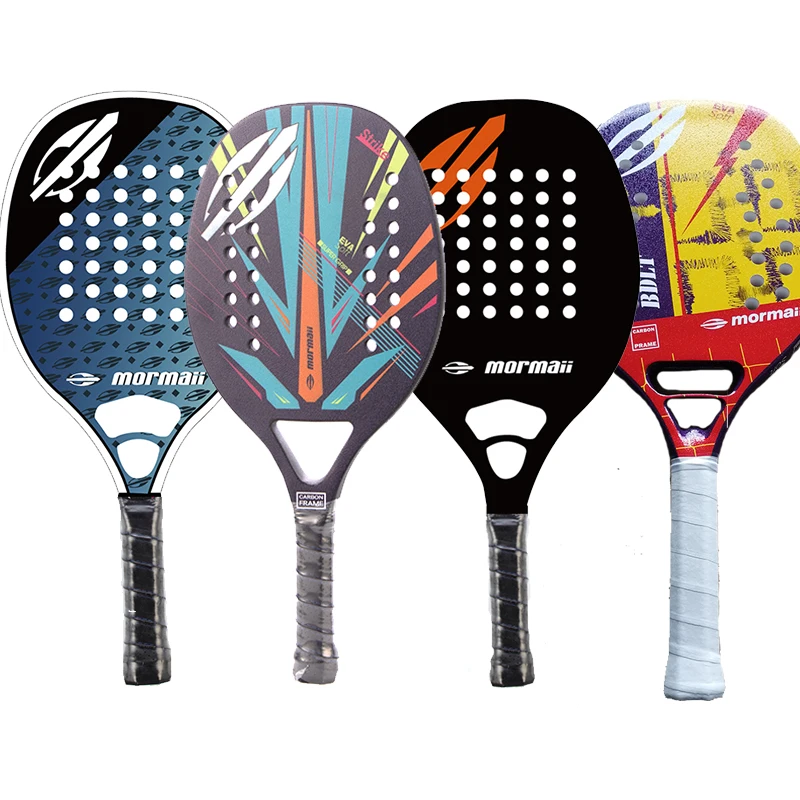 

Mormaii Brand Professional Full Carbon Moraii Beach Tennis Racket Paddle Racket EVA Face Tennis Raqueta Adult With Racket Bag