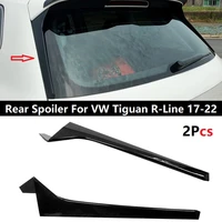 2pcs glossy black abs car rear window side spoiler canards splitter for vw tiguan r line 2017 2022 exterior accessories