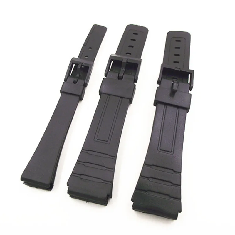 Wholesale 10PCS/Lot 14mm 18mm 20mm Black Color Resin Watch Band Watch Straps Man And Woman Wrist Watch Straps For Casio Bands