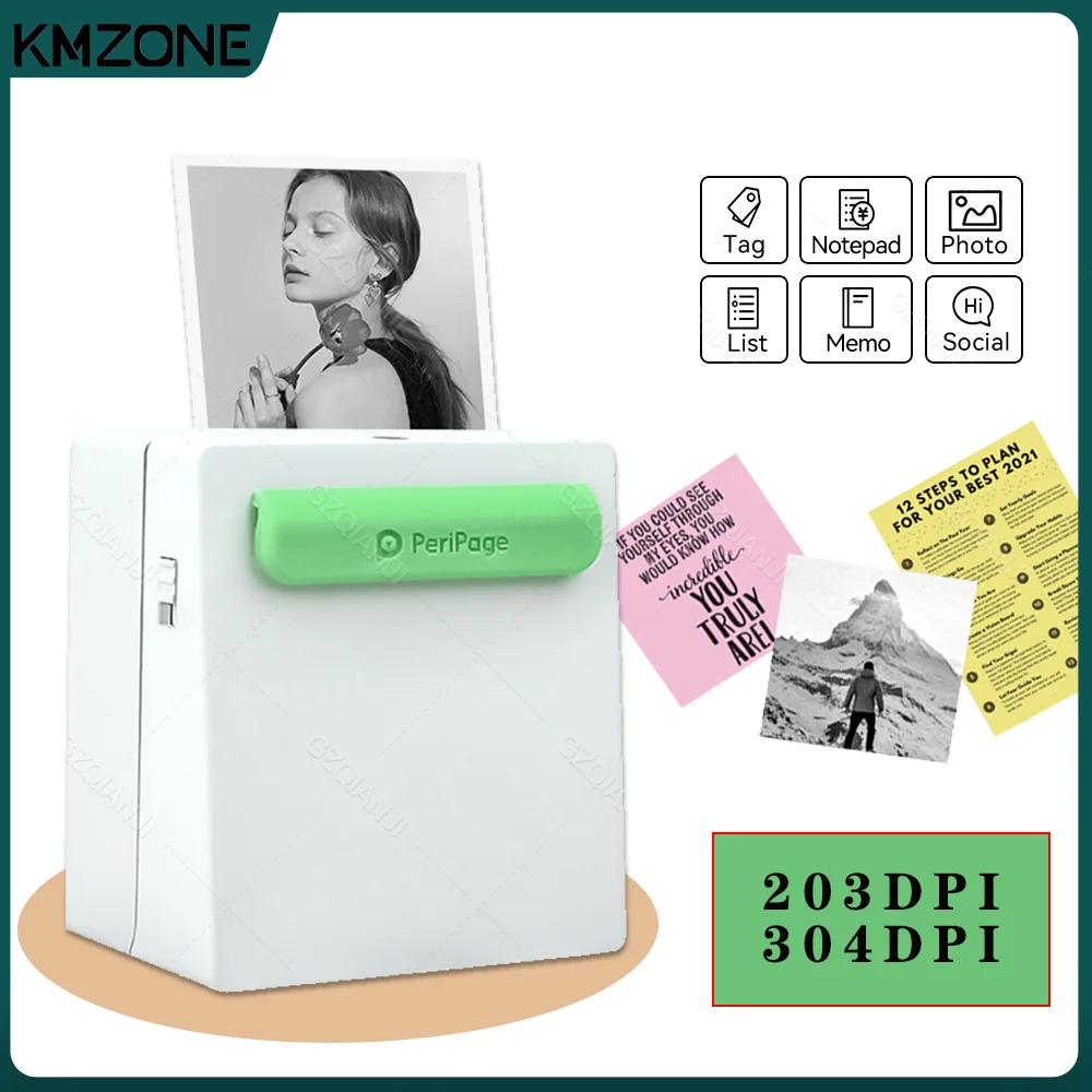 

Peripage A8 Portable Thermal Printer White Bluetooth-compatible Inkless Mini Pocket Sticker Label Notes Maker Wireless Traveling