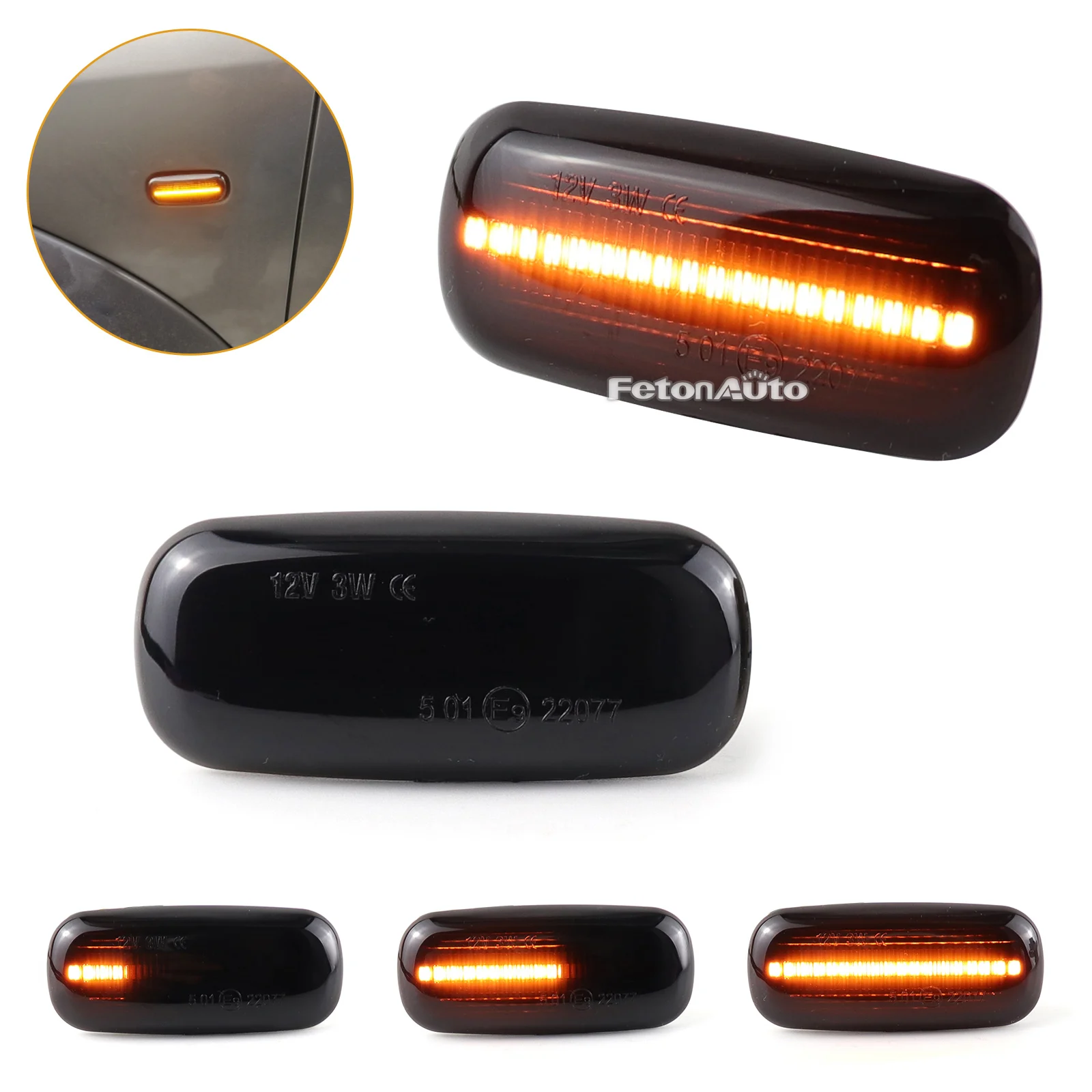

Dynamic Turn Signal Side Marker Indicator for Audi A3 S3 8L 2000-2003 A8 D2 1999-2002 TT 8N 2000-2006