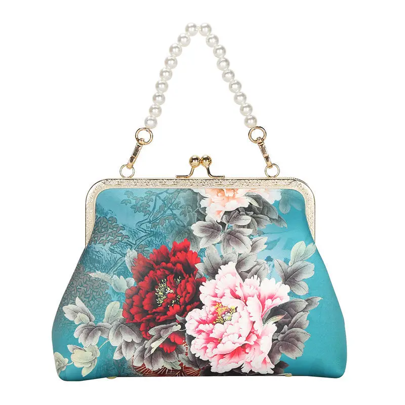 

Flowers Shell Lock Wood Hand Bags Bag Women's Handbags Purses Chain Women Crossbody Shoulder Bags Vintage