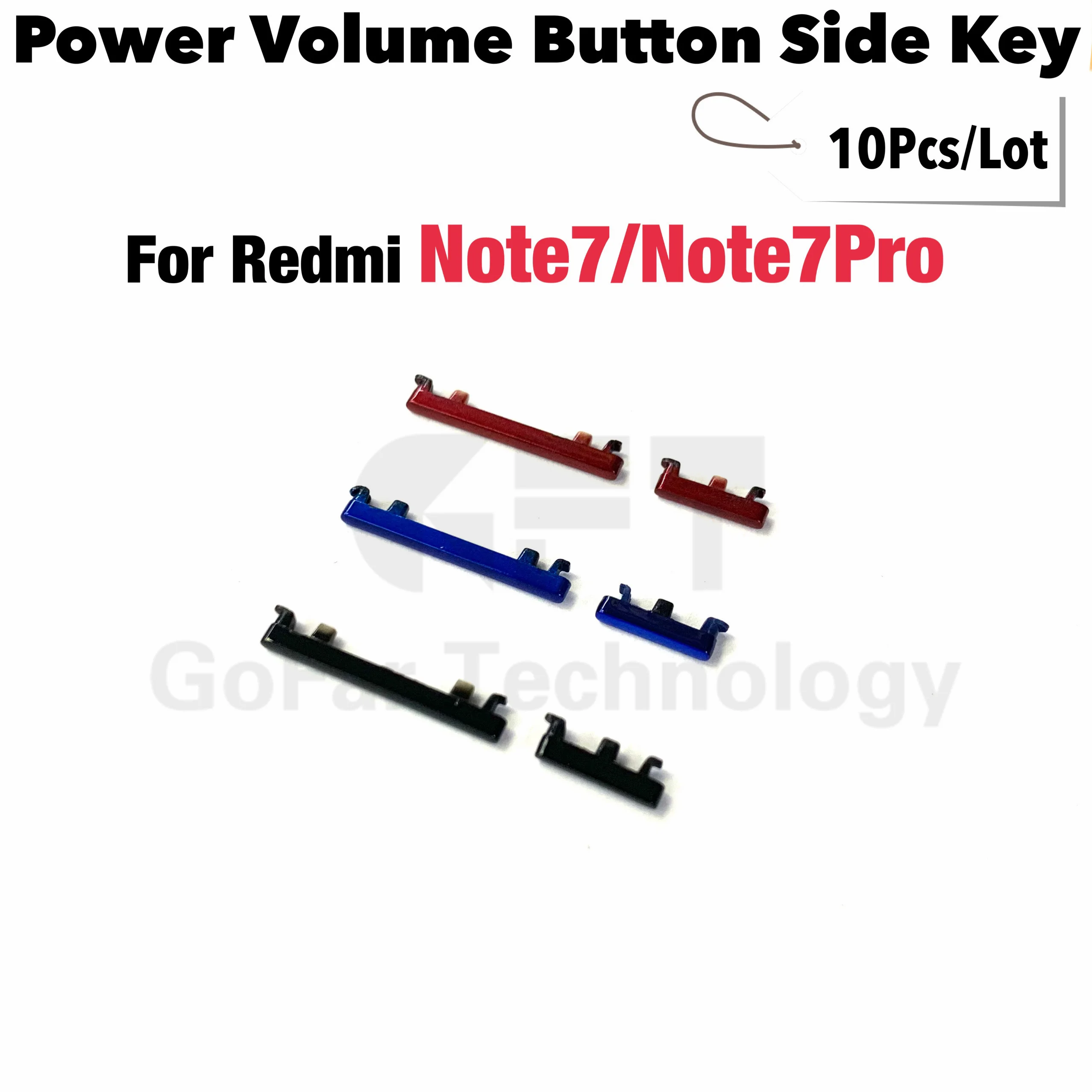 

10 шт./лот для Xiaomi Redmi Note 7 Note 7 Pro кнопка включения и выключения громкости Боковая кнопка вверх и вниз