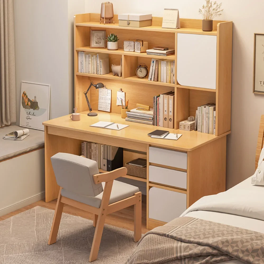

Simple Minimalist Bookshelf Desks Integrated Office Tables Desktop Storage Space Type Computer And Modern Household Furniture