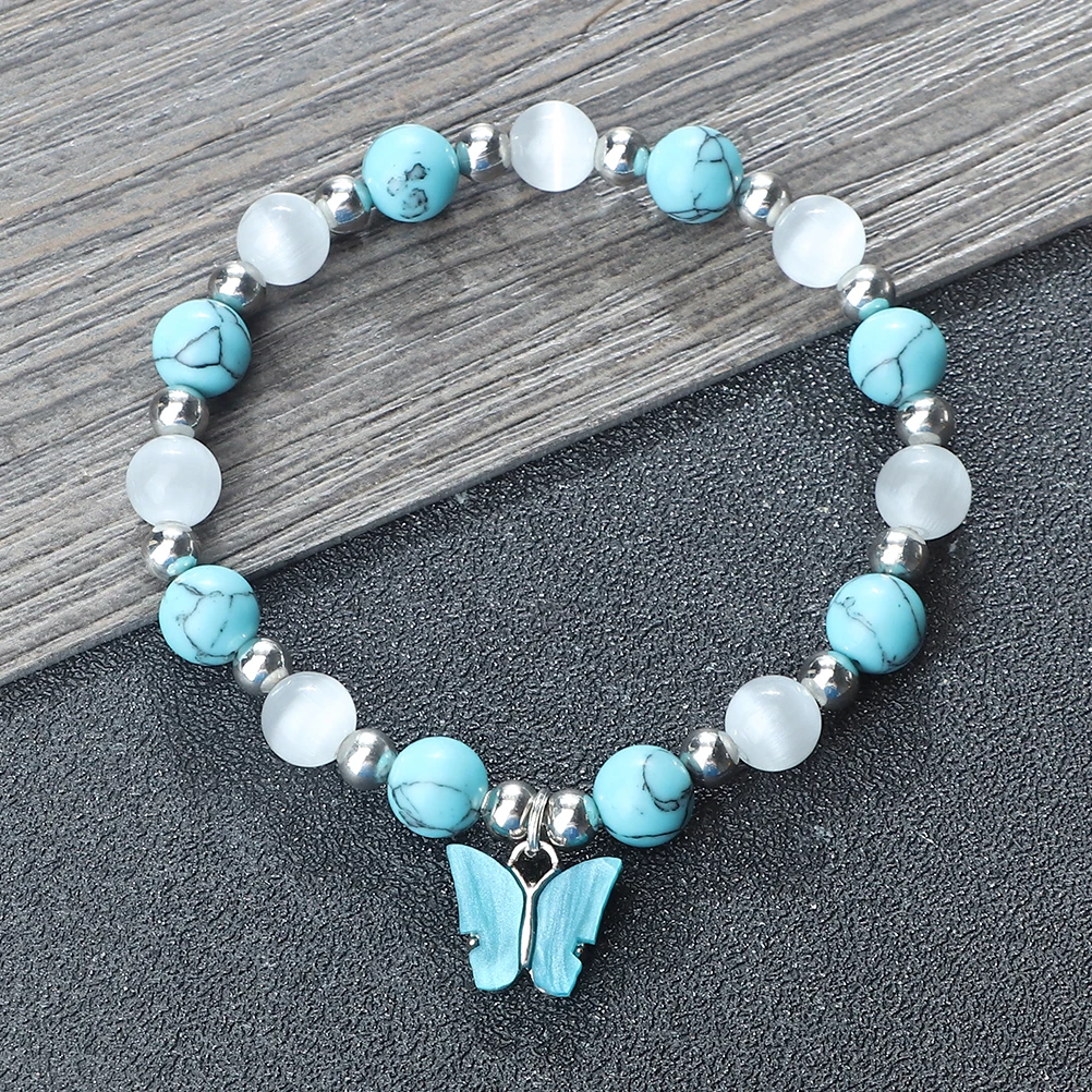 Женский браслет из бисера 8 мм цвета в ассортименте