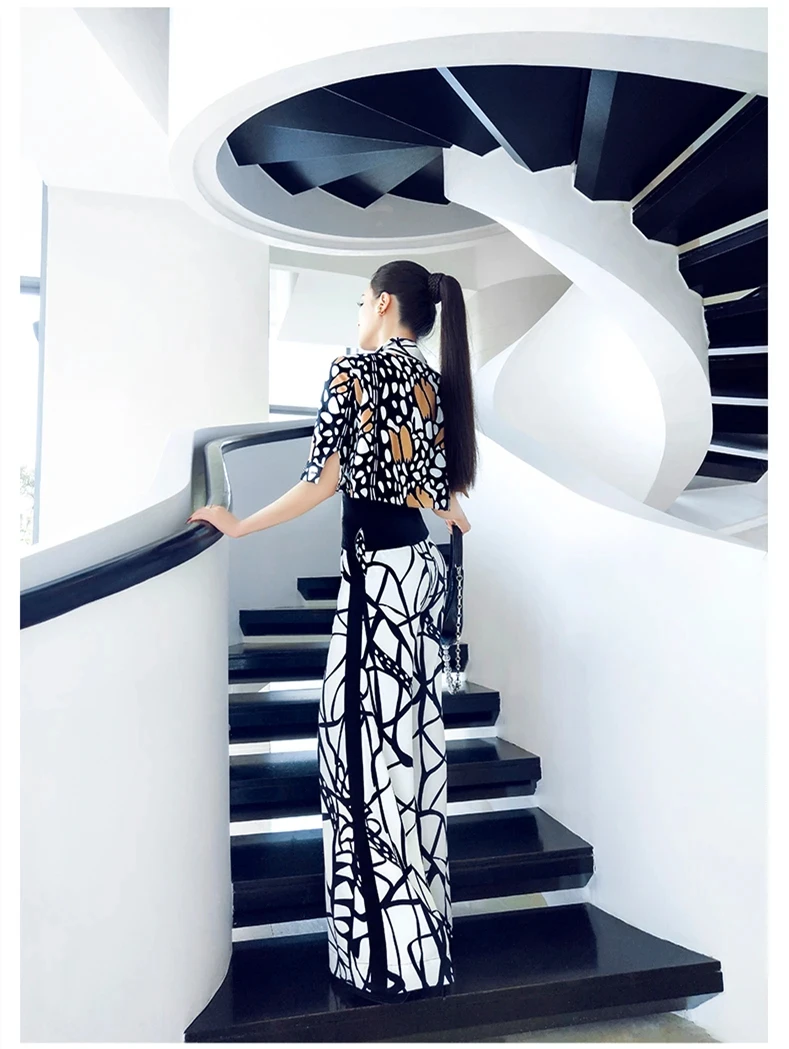 Комбинезон женский с широкими штанинами офисный Модный повседневный свободный