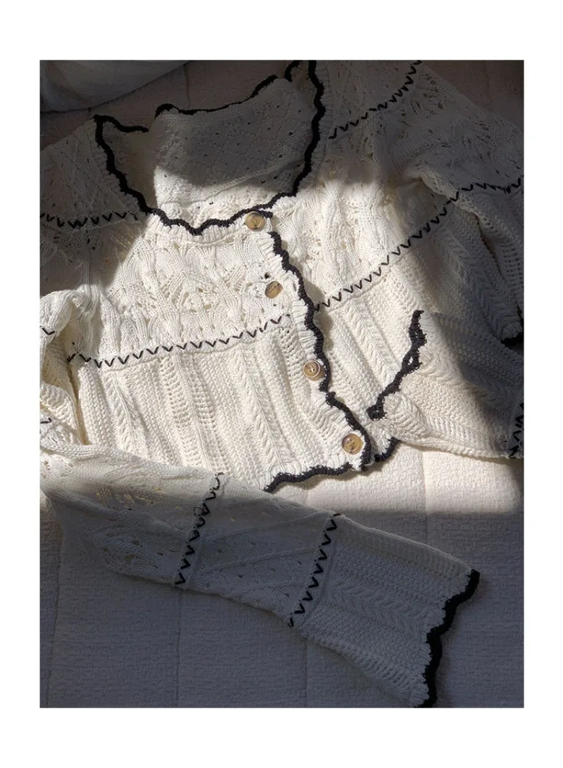 Женский вязаный топ и юбка