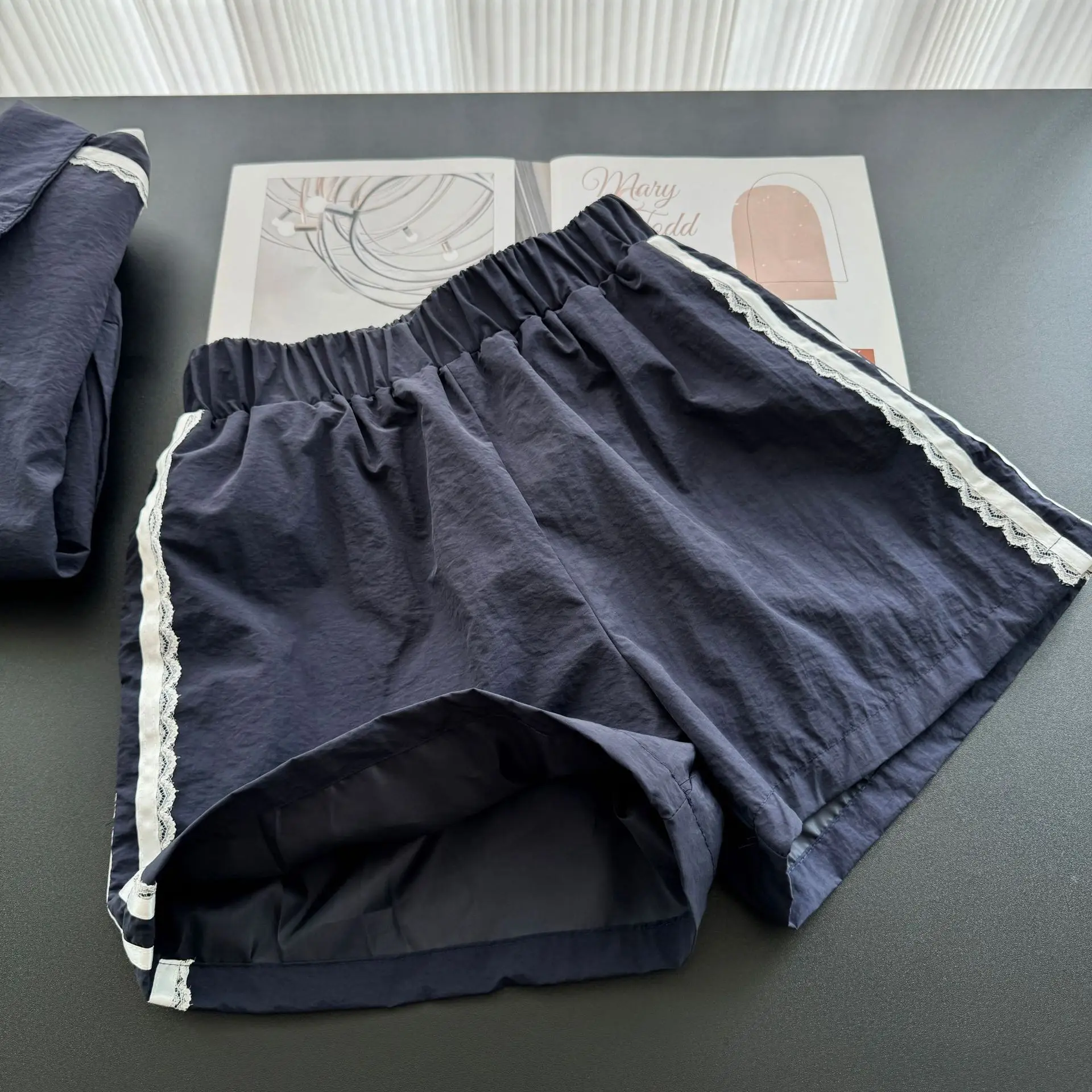 Лоскутные спортивные костюмы с кружевной отделкой для женщин куртка на молнии