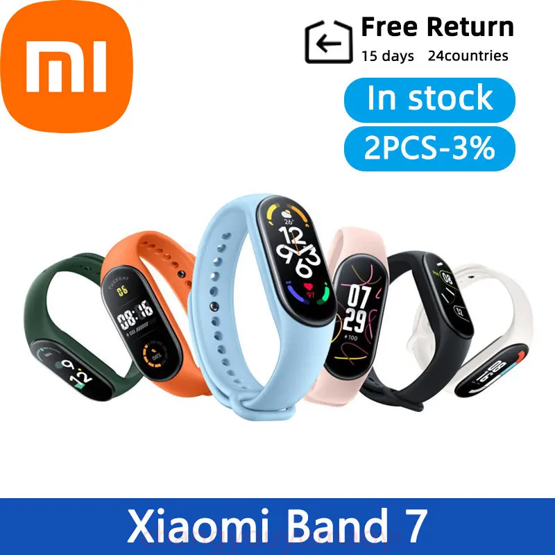 

Mi Band 7 Smart Bracelet 1.62 quot AMOLED Bluetooth 5.2 With 120 Workout Modes Fitness Traker Heart Rate Monitor Original Xiaomi