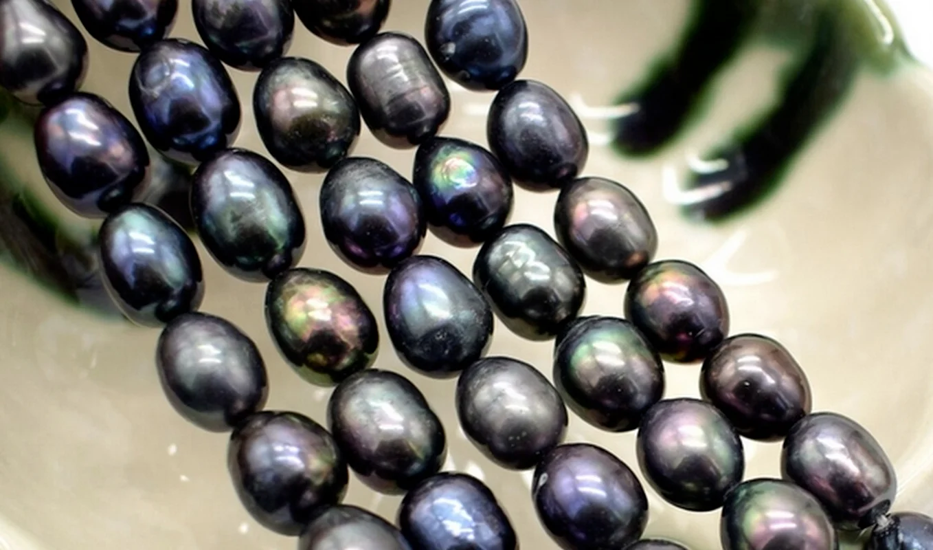 

Натуральные бусины из таитянского черного искусственного риса, 14 дюймов, 7-8 мм, 8-9 мм, 9-10 мм